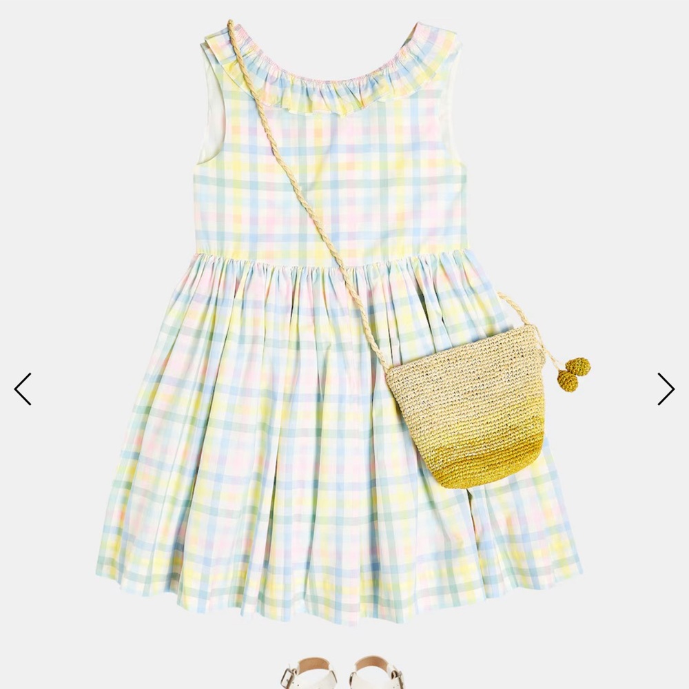 NWT Bonpoint Plaid Pastel Kids Dress